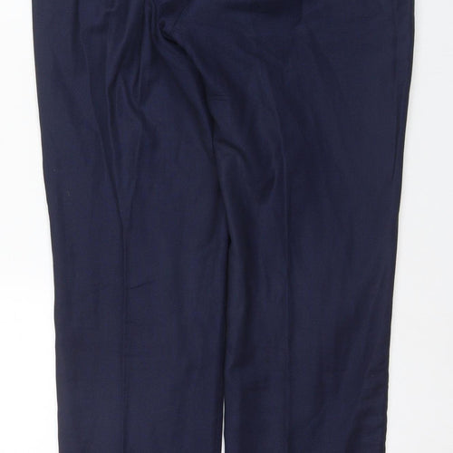 Charles Tyrwhitt Men's Blue Slim Fit Wool Dress Pants