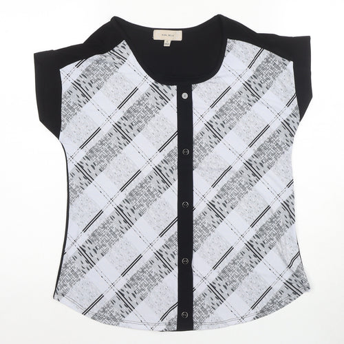 Diana Belle Women's Black Short Sleeve Blouse, Size S