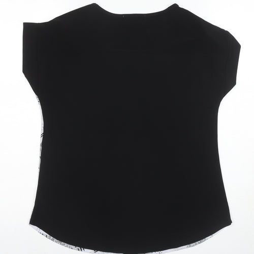 Diana Belle Women's Black Short Sleeve Blouse, Size S