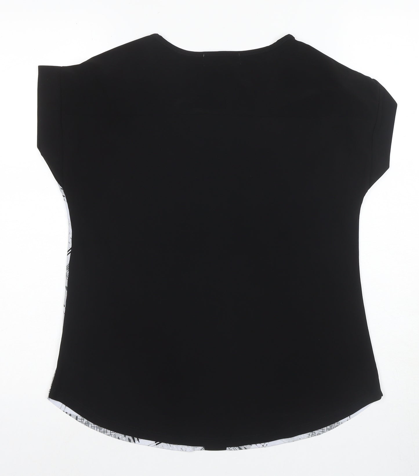 Diana Belle Women's Black Short Sleeve Blouse, Size S