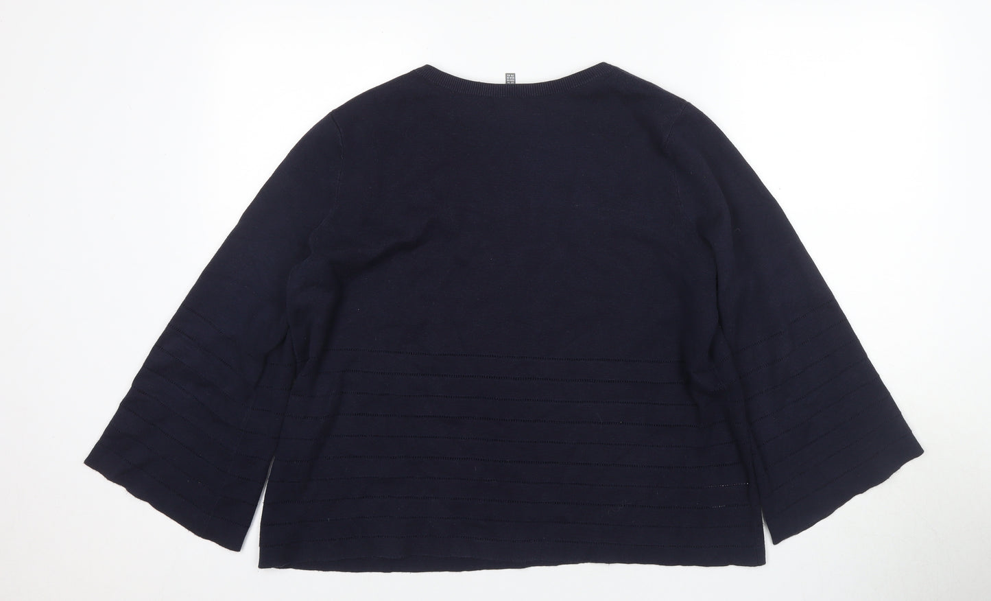 Laura Ashley Women's Blue Jersey Top Size 16