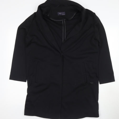 Marks and Spencer Women's Black Long Canvas Coat Size 12