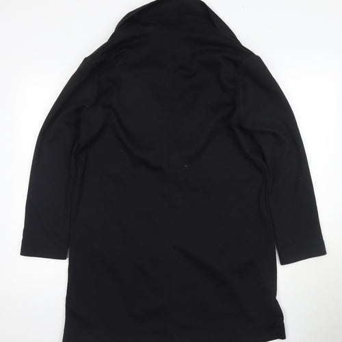 Marks and Spencer Women's Black Long Canvas Coat Size 12