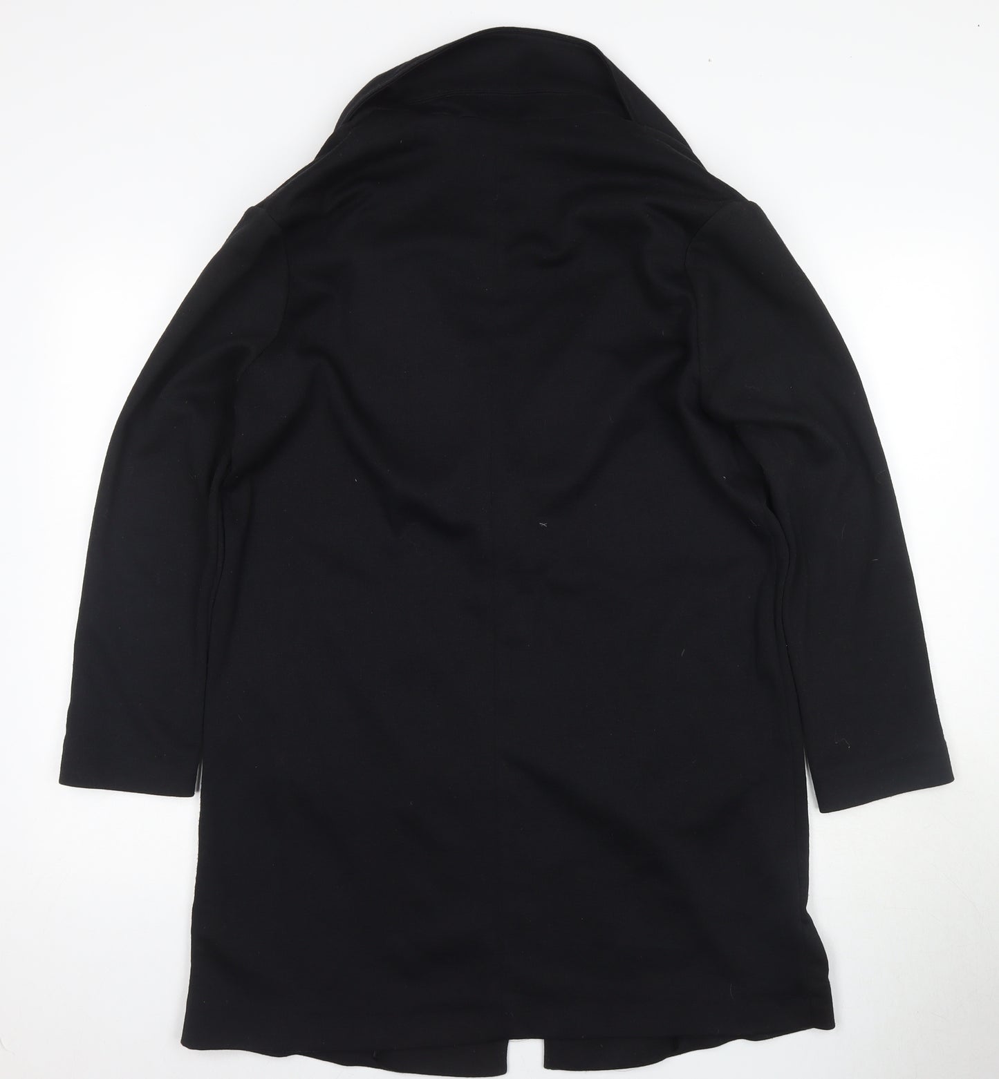 Marks and Spencer Women's Black Long Canvas Coat Size 12