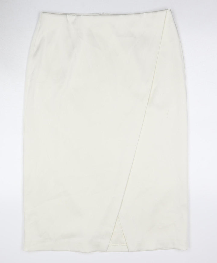 Marks and Spencer Women's Ivory Pencil Skirt 14