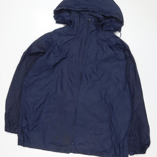 Colourways Men's Blue Rain Coat Jacket, Size L