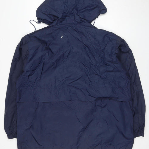 Colourways Men's Blue Rain Coat Jacket, Size L