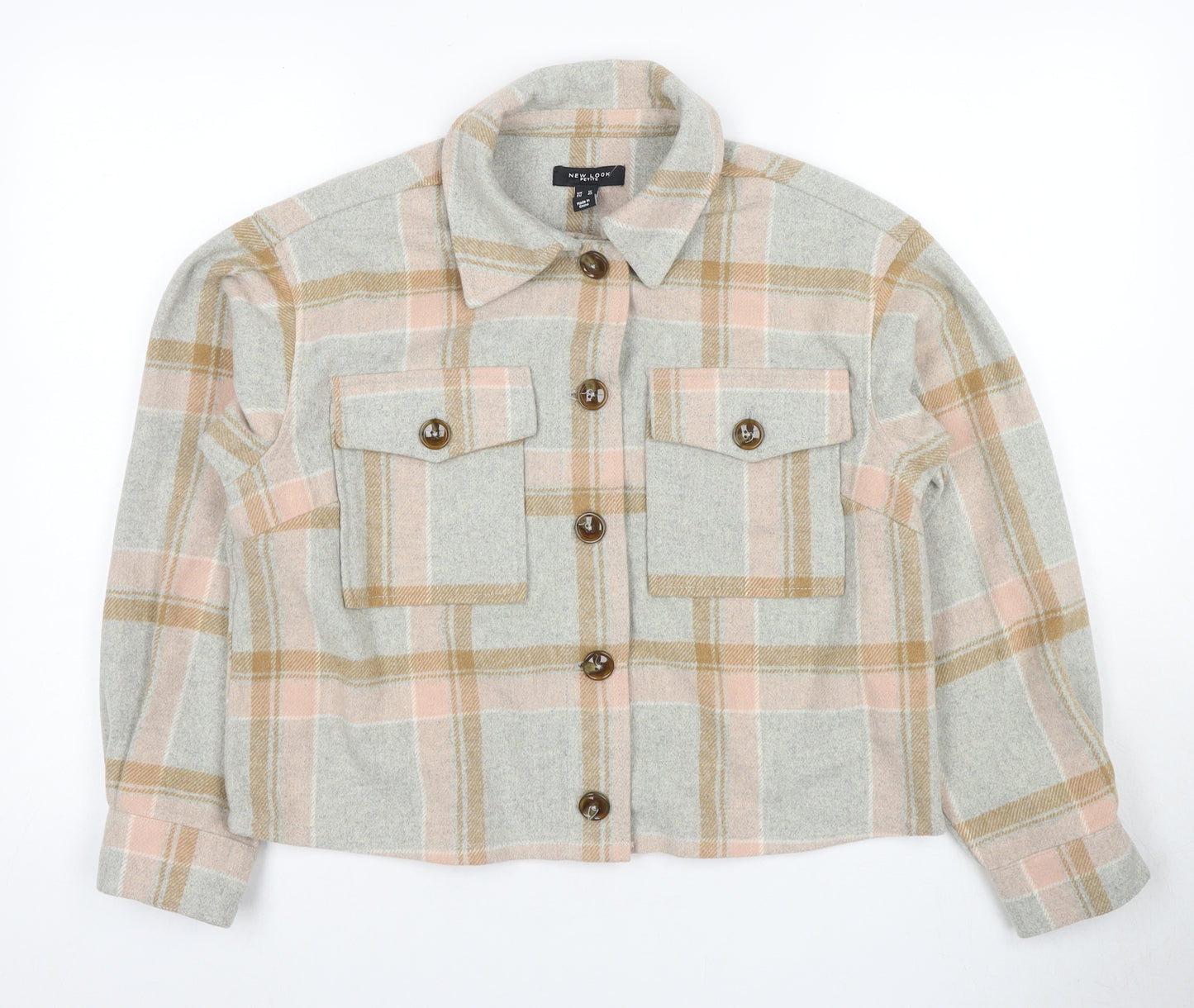 New Look Women's Multicoloured Petite Checked Jacket