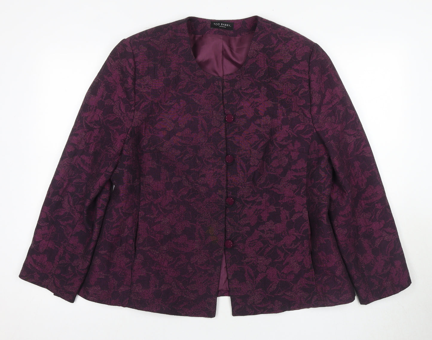 Tod Barry Women’s Purple Floral Suit Jacket