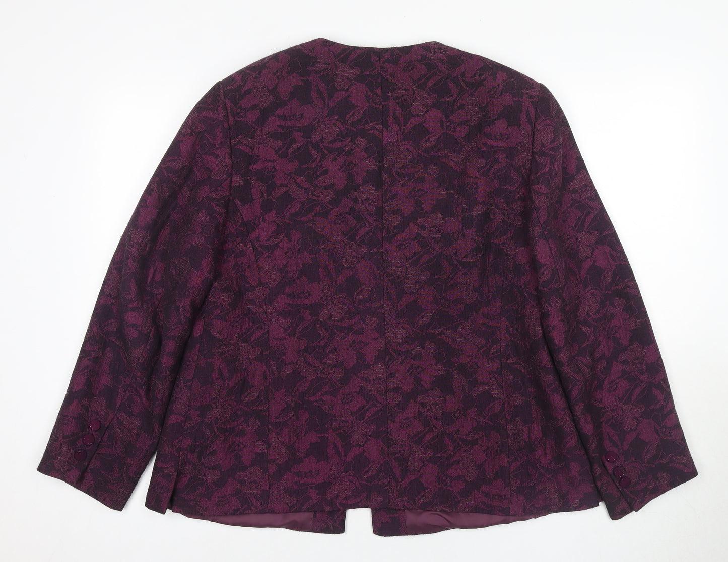 Tod Barry Women’s Purple Floral Suit Jacket