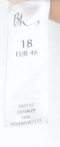 BHS Women's Green Hooded Parka Jacket Size 18