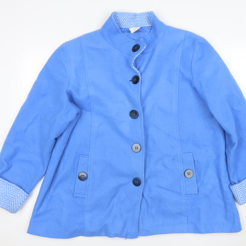 Anne De Lancay Women's Blue Basic Jacket L