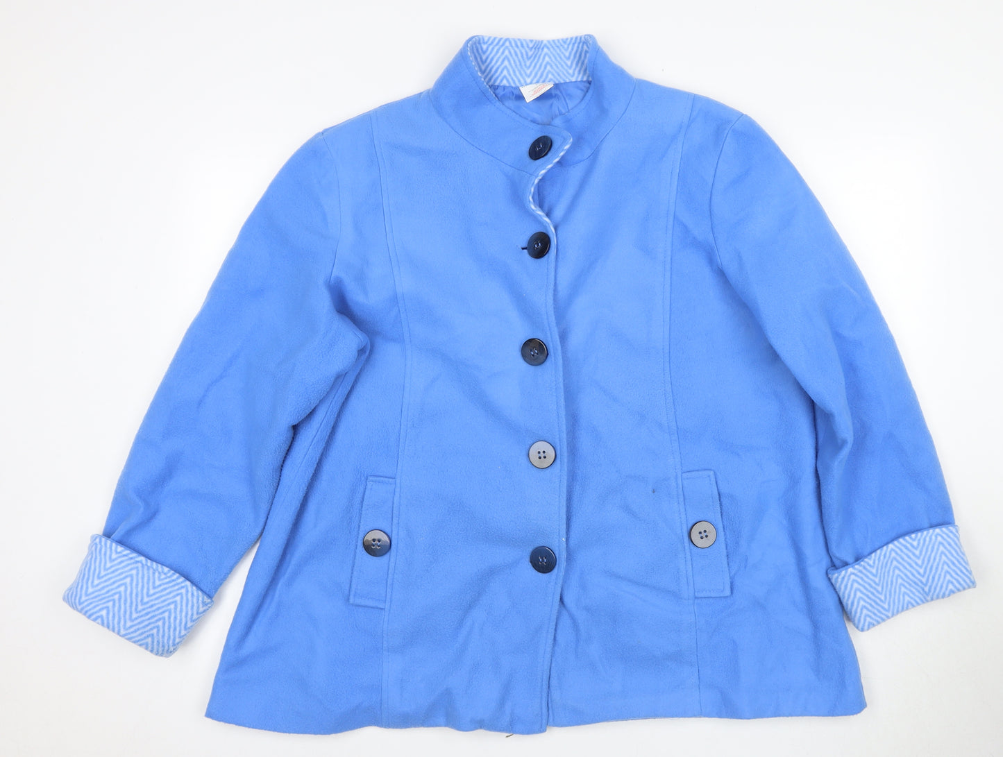 Anne De Lancay Women's Blue Basic Jacket L