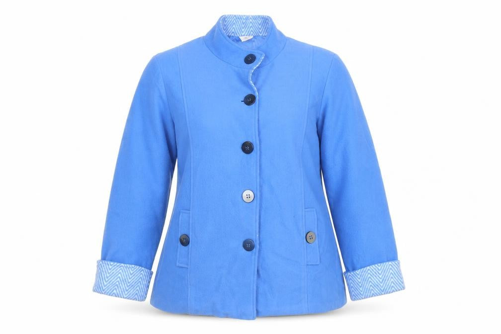 Front view of Anne De Lancay Women's Blue Basic Jacket L