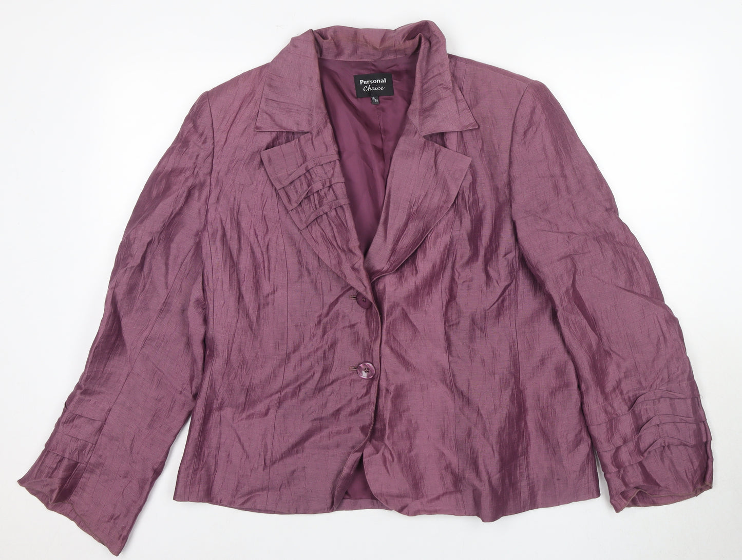 Personal Choice Purple Women's Blazer, Size 16, Classic Style