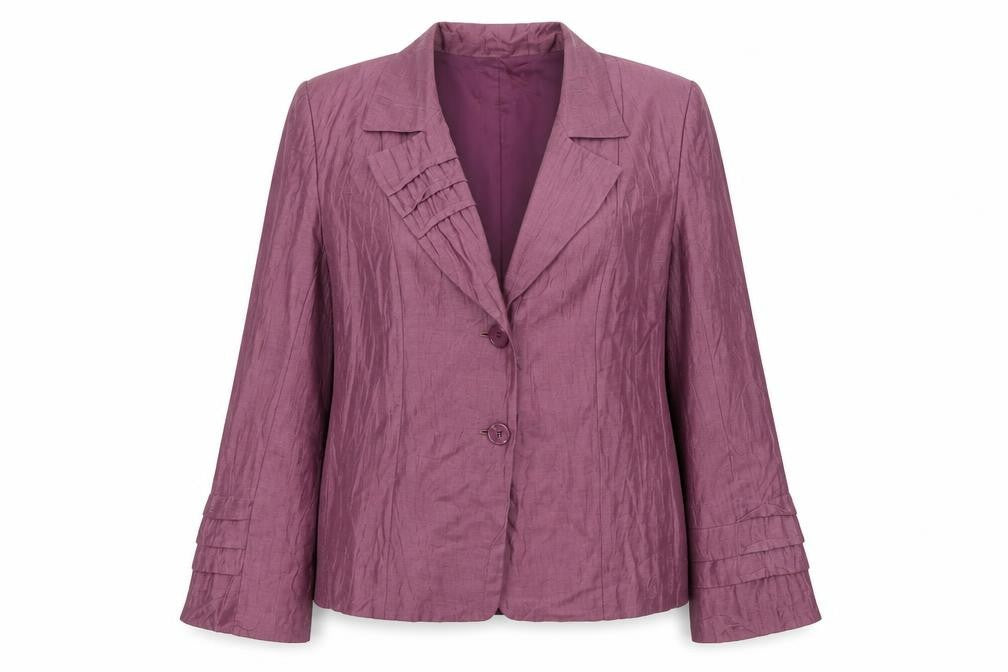 Front view of Personal Choice Purple Women's Blazer, size 16, Classic Style