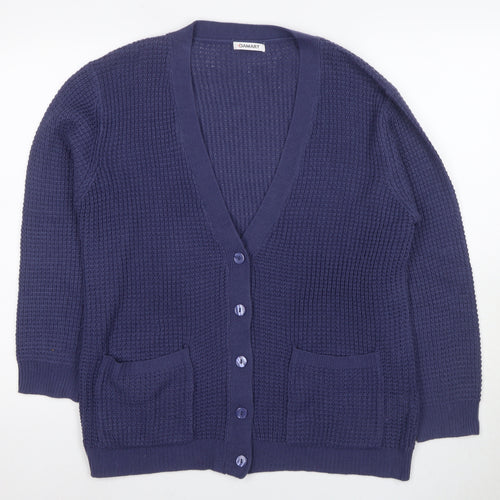 Damart Women's Blue Cardigan Size 18 Long Sleeve