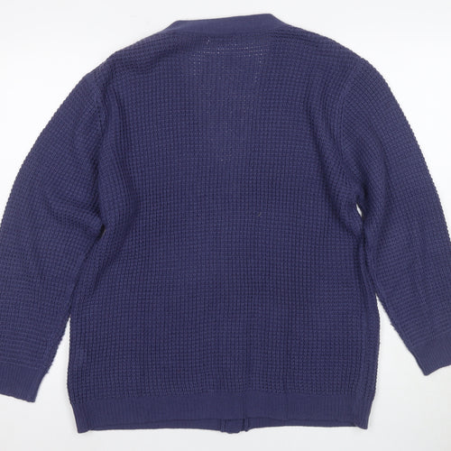 Damart Women's Blue Cardigan Size 18 Long Sleeve