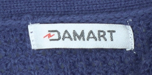Damart Women's Blue Cardigan Size 18 Long Sleeve