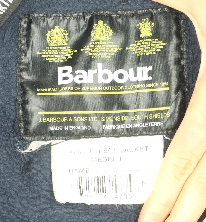 Barbour Men's Blue Fleece Jacket Medium