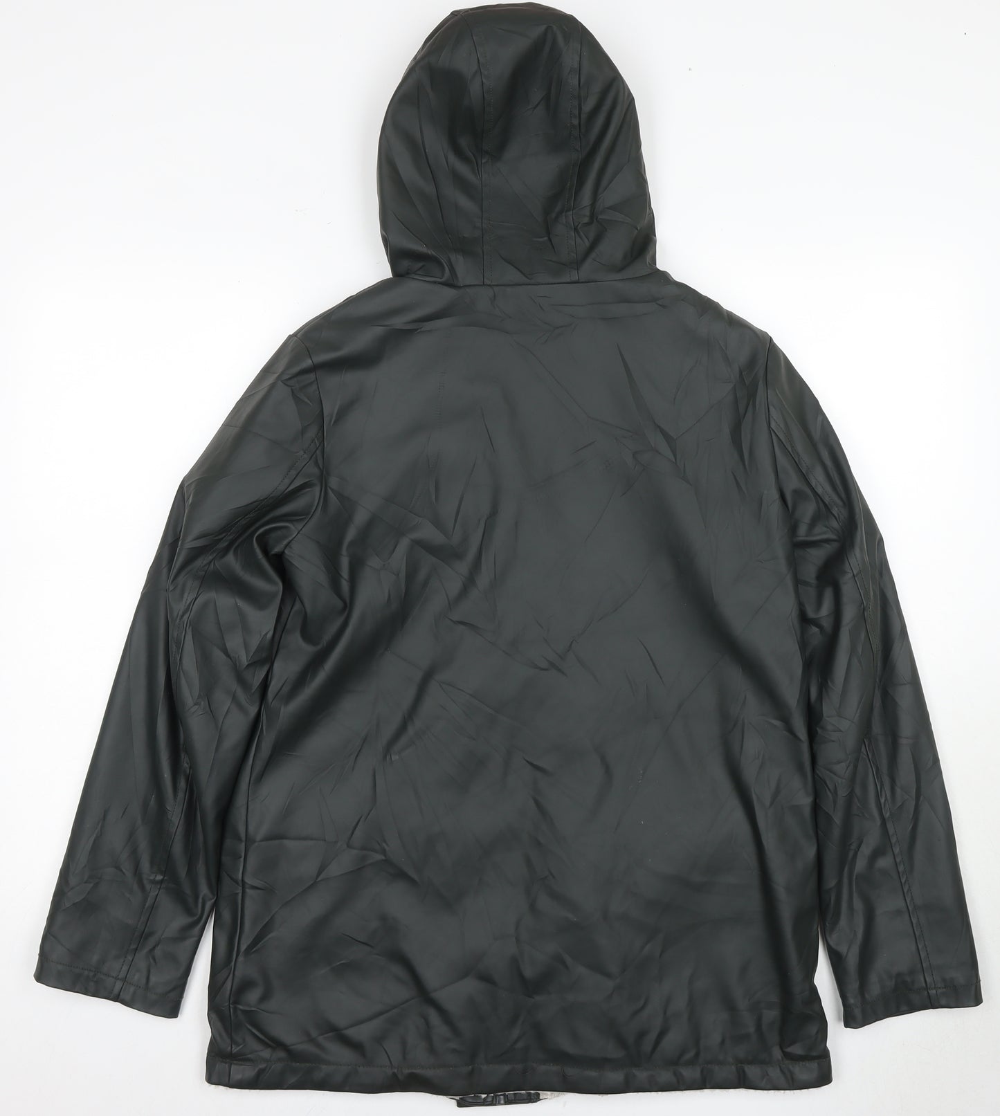 Dorothy Perkins Women's Black Hooded Rain Jacket Size 8