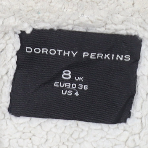 Dorothy Perkins Women's Black Hooded Rain Jacket Size 8