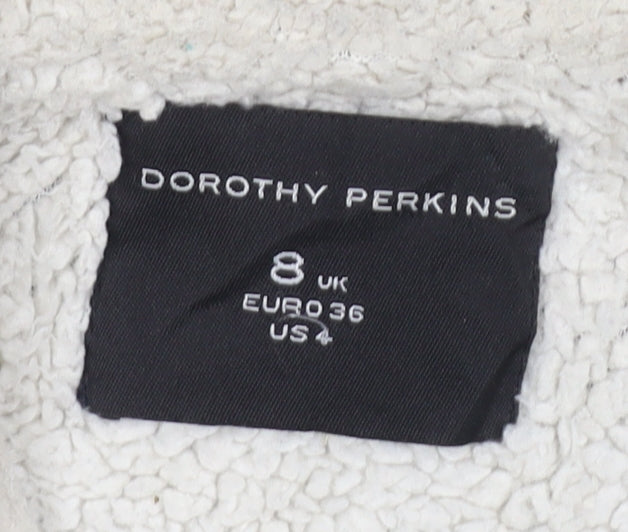 Dorothy Perkins Women's Black Hooded Rain Jacket Size 8