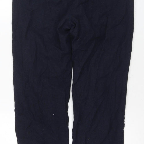 Marks and Spencer Men's Blue Regular Fit Trousers