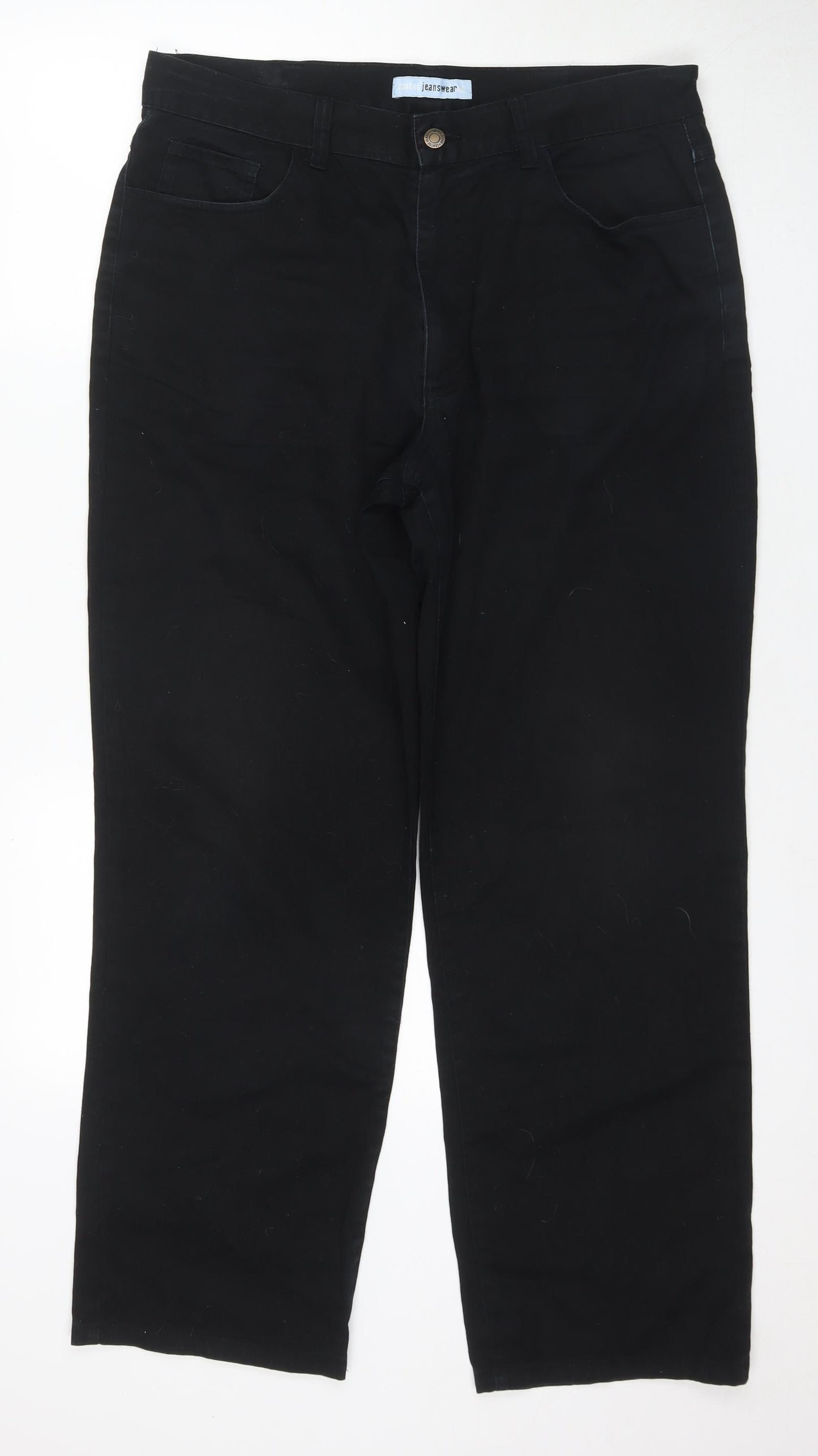 Zantos Men's Black Jeans, Size 36, Regular Fit