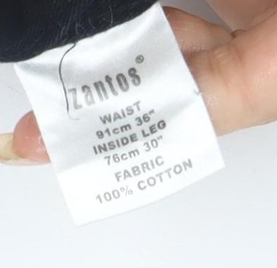 Zantos Men's Black Jeans, Size 36, Regular Fit