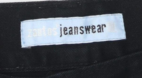 Zantos Men's Black Jeans, Size 36, Regular Fit