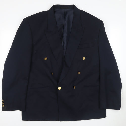 Topman Men's Blue Double-Breasted Blazer 44