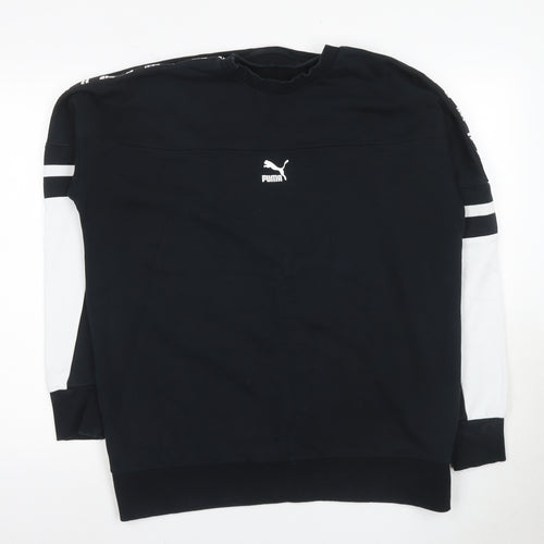 Puma Men's Black Graphic Pullover Sweatshirt L
