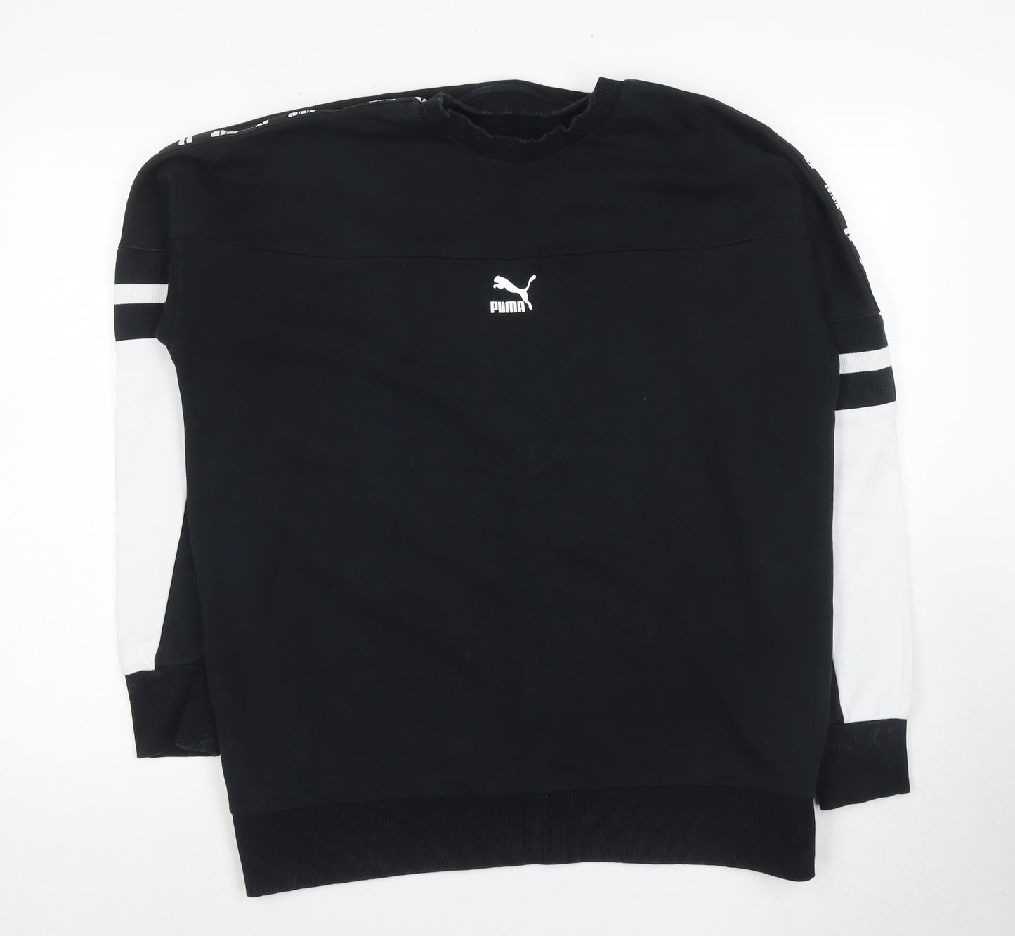 Puma Men's Black Graphic Pullover Sweatshirt L