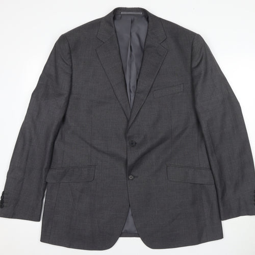 Dehavilland Men's Grey Blazer, Size 44R, Classic Fit