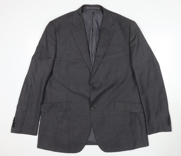 Dehavilland Men's Grey Blazer, Size 44R, Classic Fit
