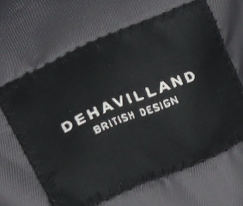 Dehavilland Men's Grey Blazer, Size 44R, Classic Fit
