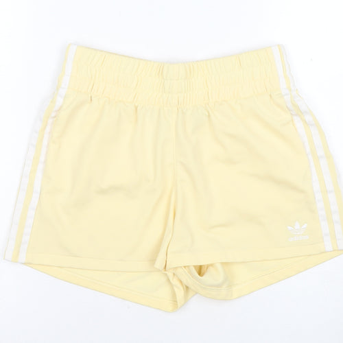 Adidas Women's Yellow Athletic Gym Shorts Size 8