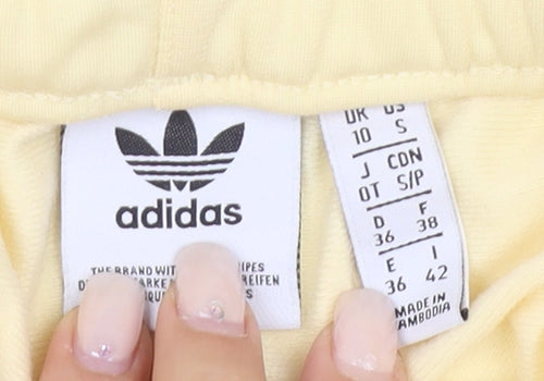 Adidas Women's Yellow Athletic Gym Shorts Size 8