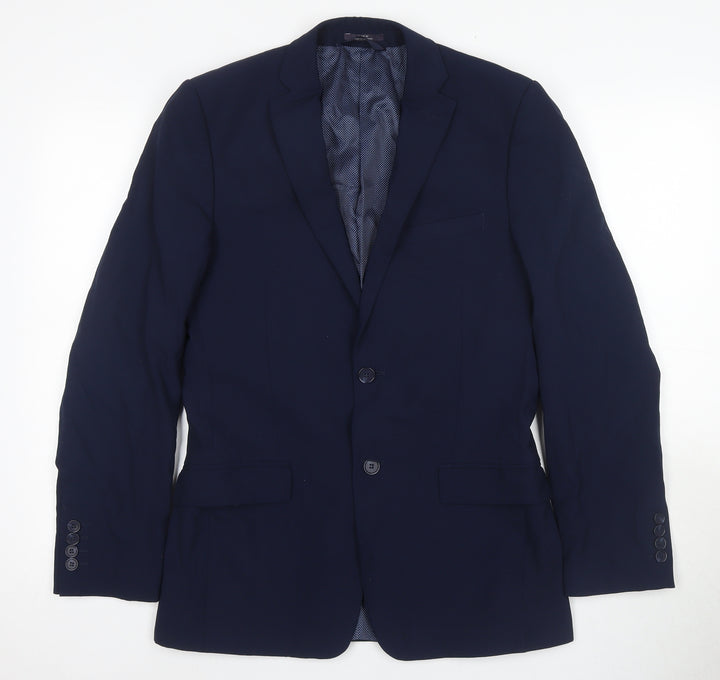 Marks and Spencer Blue Men's Regular Suit Jacket 36R