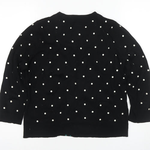 Betty Jackson Black Women's 14 Polka Dot Cardigan