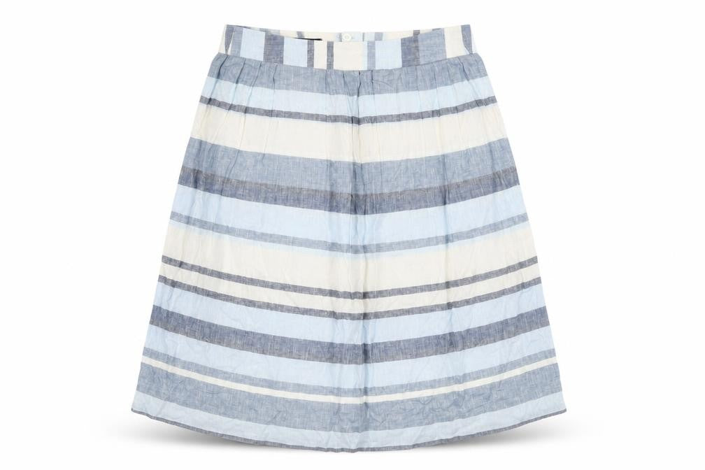 Brooks Brothers Women's Striped Linen A-Line Skirt, Size 8