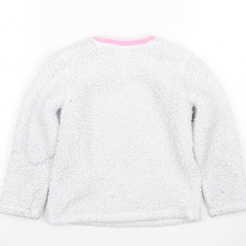 Disney Girls Minnie Mouse White Pyjama Top 5-6 Years Fleece