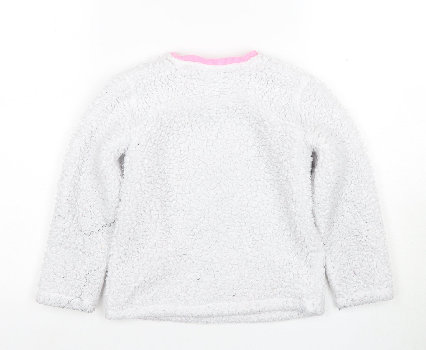 Disney Girls Minnie Mouse White Pyjama Top 5-6 Years Fleece