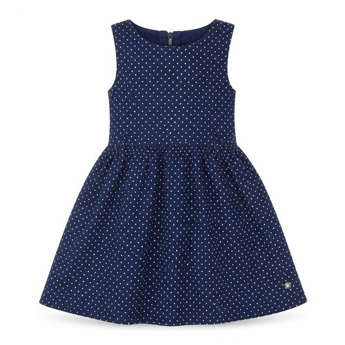 Tom Tailor Girls Blue Polka Dot Dress, Size 6, Fit & Flare