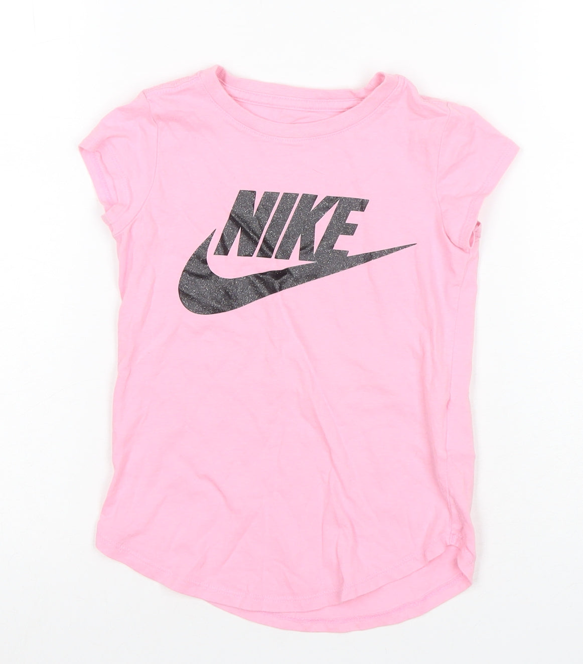 Nike Girls Pink Graphic T-Shirt, Size 5-6 Years