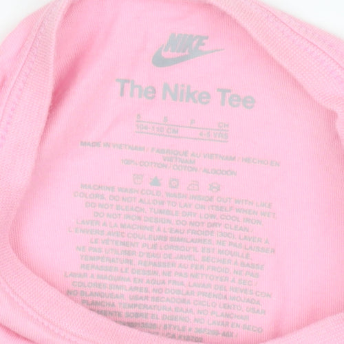 Nike Girls Pink Graphic T-Shirt, Size 5-6 Years