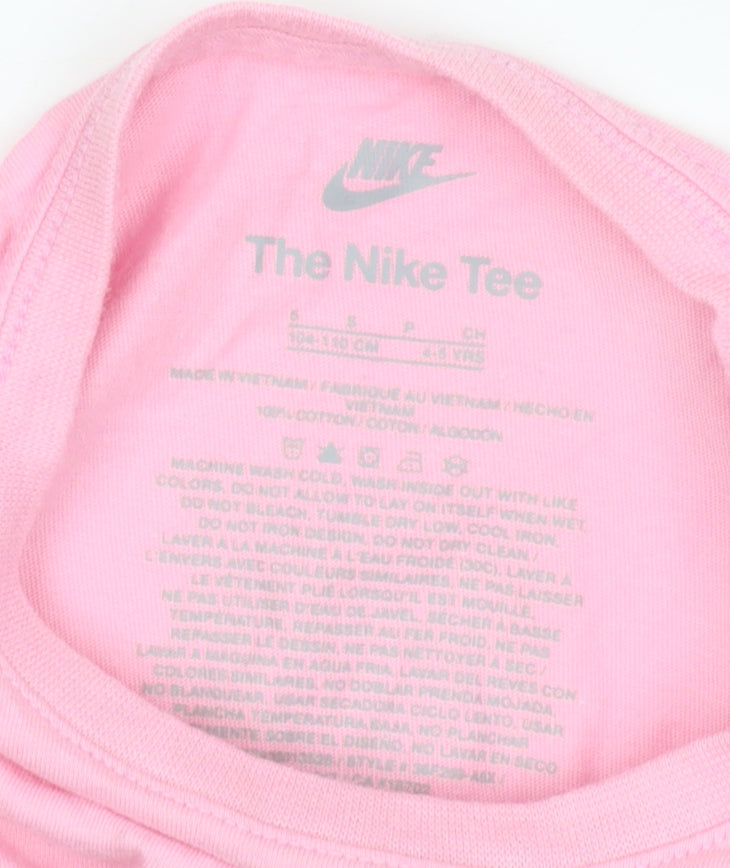 Nike Girls Pink Graphic T-Shirt, Size 5-6 Years