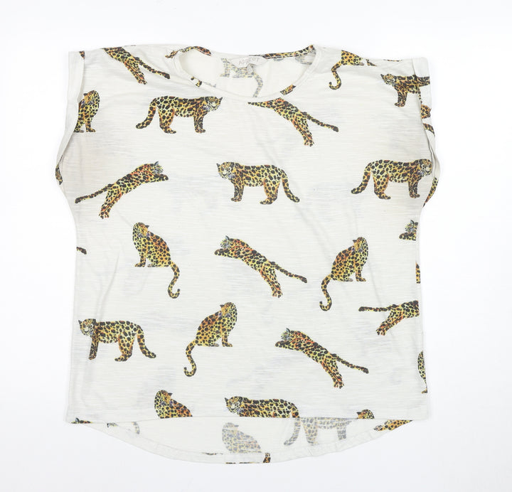 Apricot Women's White Animal Print Sleeveless T-Shirt XL