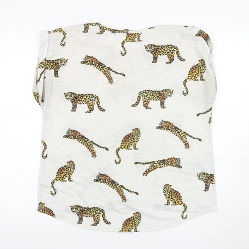 Apricot Women's White Animal Print Sleeveless T-Shirt XL